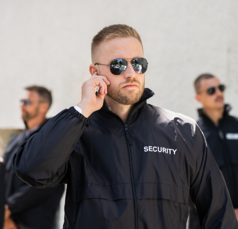 Security trainees outdoors